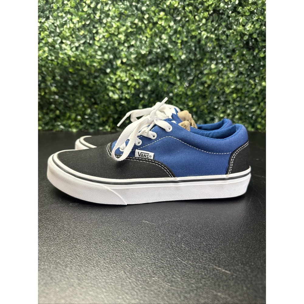 Vans Doheny Youth Casual Canvas Sneakers Size 4 Blue/ Black Kids Shoes